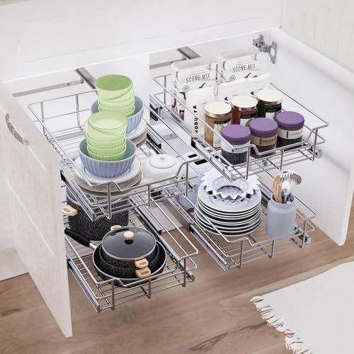 Pull Out Cabinet Organizer 11" W X 17" D