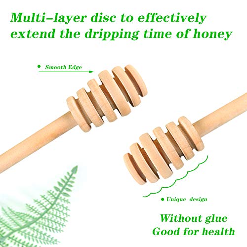 12 Pack Mini Wooden Honey Dipper Sticks (12PACK 6inch)