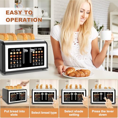4 Slice Toaster Touch Screen (Black)