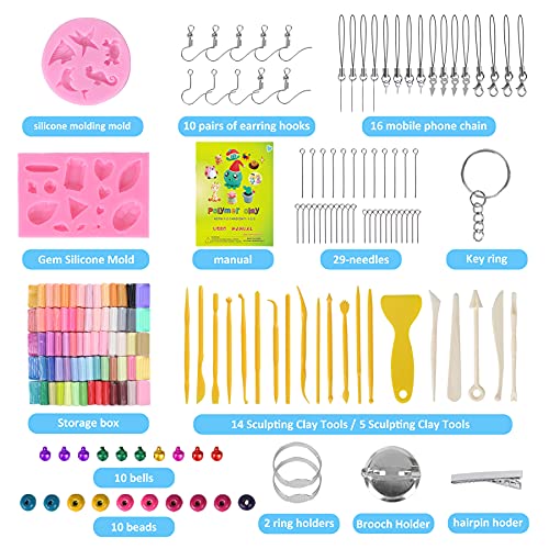 72 Colors Polymer Clay Kit (90 Ounce)