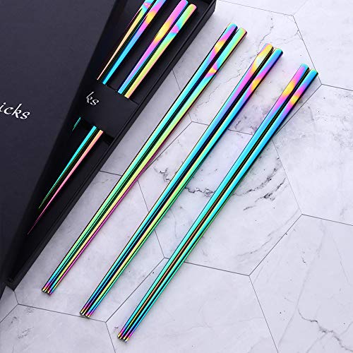 Rainbow Stainless Steel Chopsticks (Rainbow)