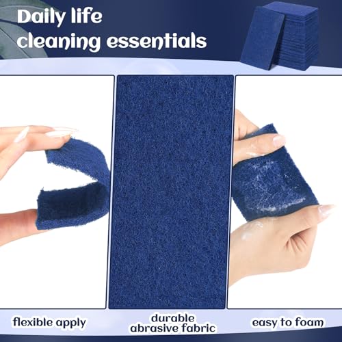 100 Pcs Heavy Duty Scouring Pads Bulk for Kitchen Dish
