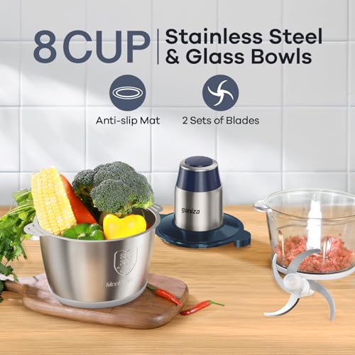 Food Processors with 2 Bowls (2 Count)