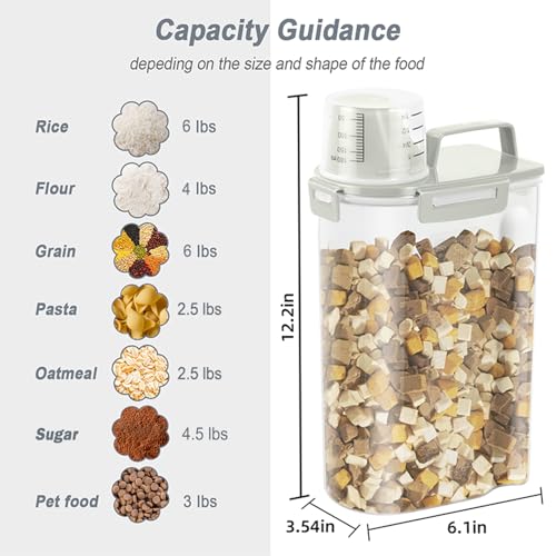Airtight Rice Storage Container (White x 2 / 3L-2pack)