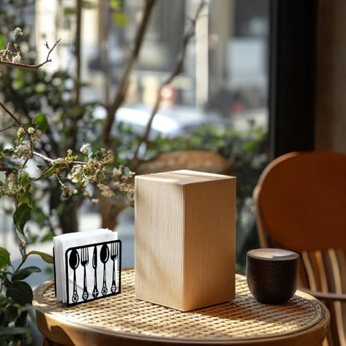 Tableware Decorative Black Metal Napkin Holder for Table