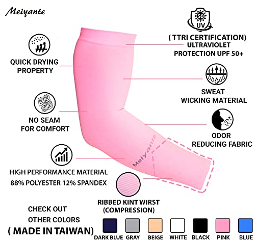Arm Sleeves for Women (Pink-wrist)