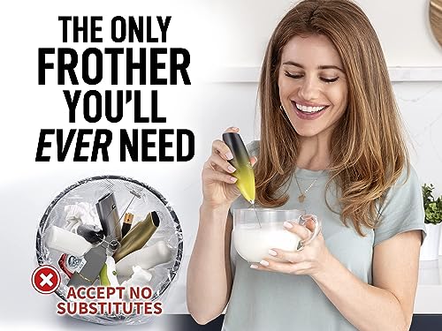 Zulay Powerful Milk Frother for Coffee with Upgraded Titanium Motor (Honey Bee / OG Frother)