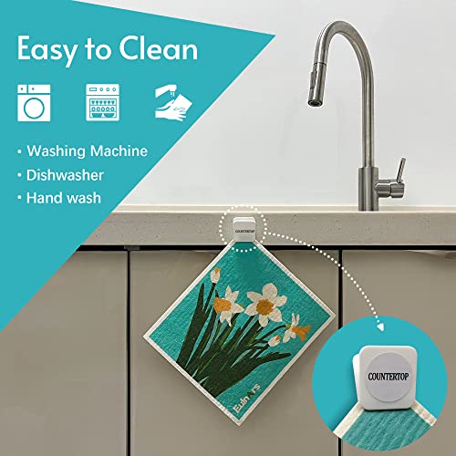 Swedish Dishcloths for Kitchen (Lemon Flower)