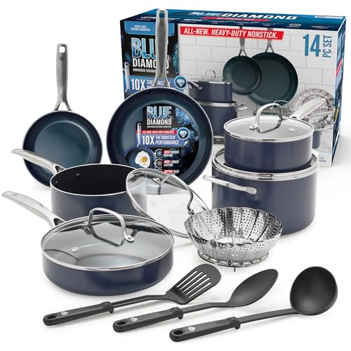 14 Piece Cookware Set (14 Piece Cookware Set / Blue)