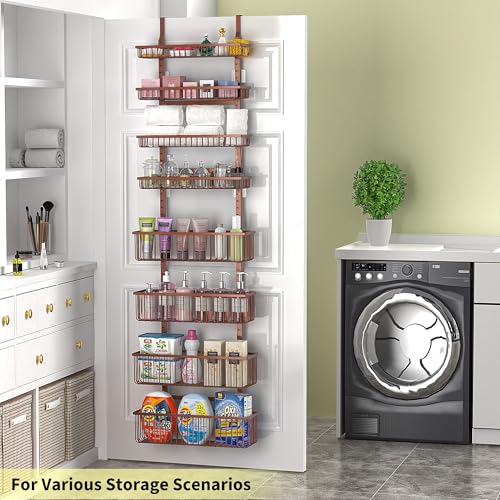 Over The Door Pantry Organizer (Brown / 8-Tier)