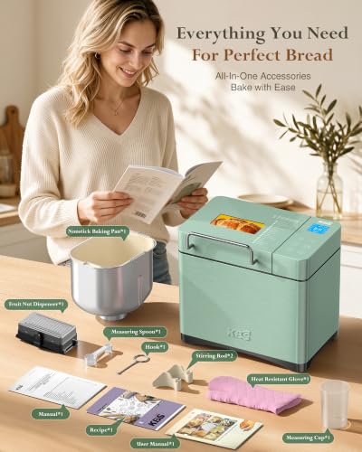 2.2LB Bread Maker (Kelly Green Stainless Steel)