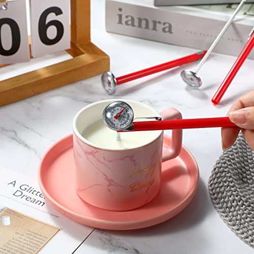 1 Pcs Stainless Steel Kitchen Dial Thermometer 5" (Red)