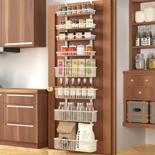 White Over The Door Pantry Organizer (White / 8-Tier)