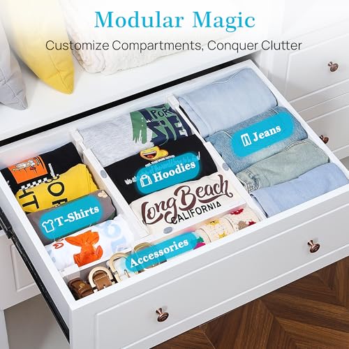 4" High Drawer Dividers for Clothes (4 Count)