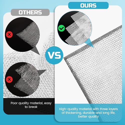 Non Scratch Wire Dishcloth (20pcs[three-layer] / 7.08x8.86-20Pack)