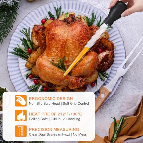 5 Pcs Large Turkey Baster Set for Cooking (5 Count)