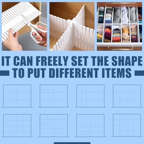 15 Pcs 5.12 Tall Drawer Divider Adjustable Drawer Organizer (15 Count)