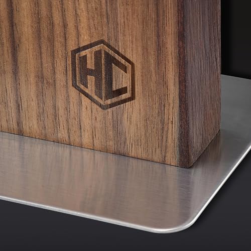 13" Magnetic Walnut Kitchen Knife Block Holder (13-Inch)