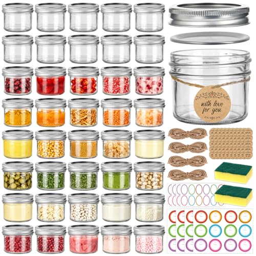 4 oz Glass Mason Jars (4oz-40pcs-S)
