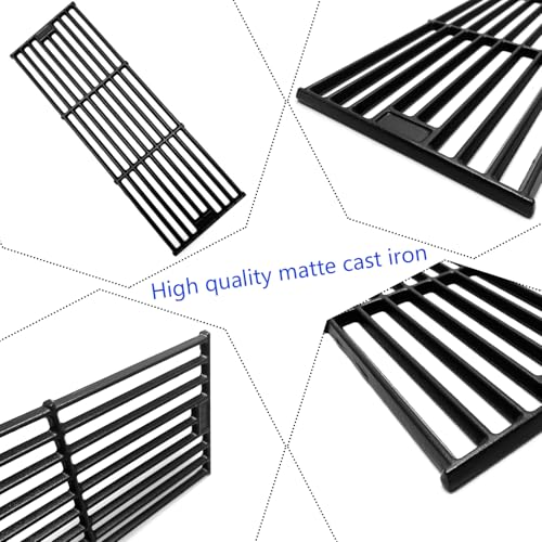 19-3/4" Cast Iron 4 Cooking Grates Replacement for Chargriller 2121, 2123, 2222, 2828, 3001, 3008, 3030, 3072, 3232, 3725, 4000, 4001, 4008, 4208, 5050, 5072, 5252, 9020 King Griller 3008, 5252 Grill (19 3/4" x 27")