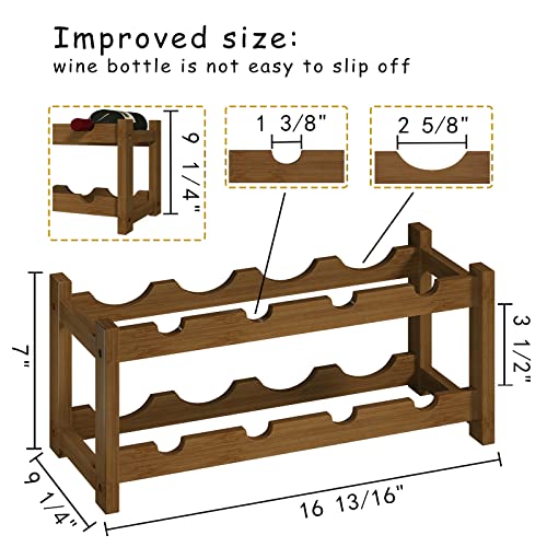 Bamboo Wine Rack (2-tier-Brown)