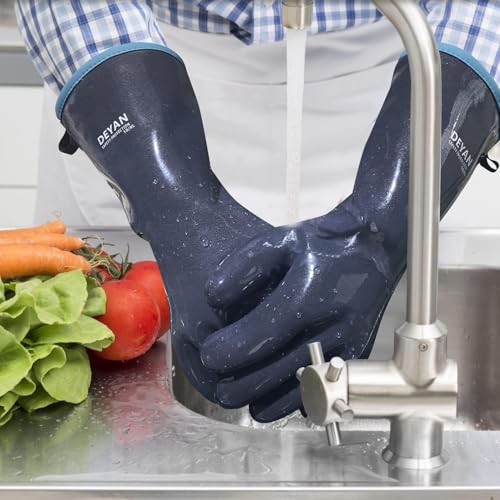 Silicone BBQ Grill Gloves (Black2 / 7/S)