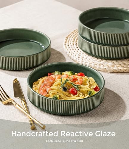 7.5 Inch Pasta Bowls Set of 4 (Set of 4 / Dark Green)
