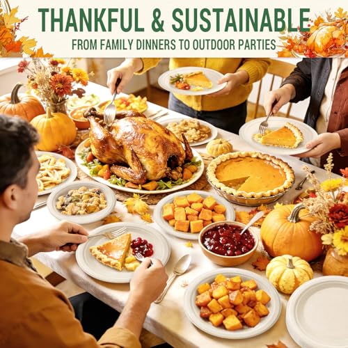 Compostable Paper Plates (Nature / 150 Count (7"))