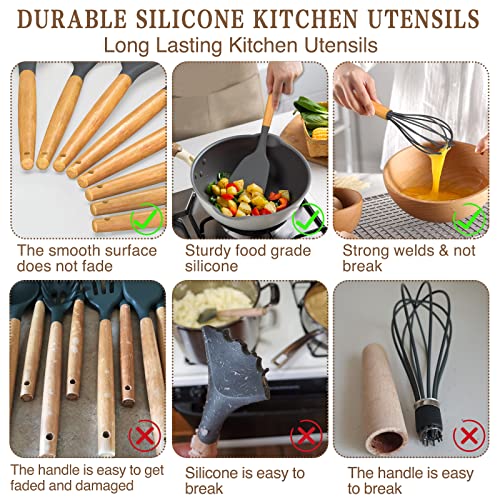Kitchen Cooking Utensils Set (Gray)