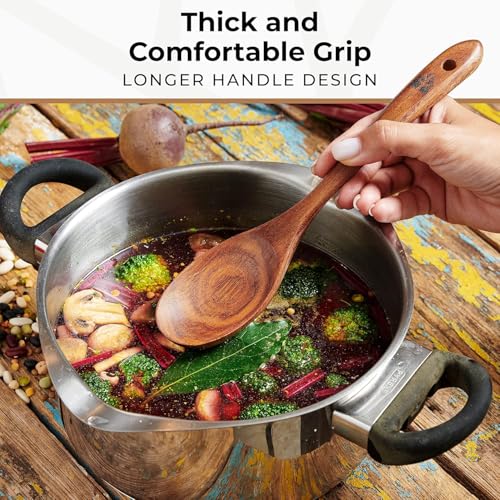 Wooden Spoons for Cooking (10 Piece Set)