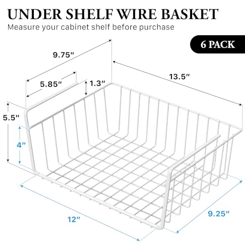 6PK Under Shelf Basket (6 Pack)