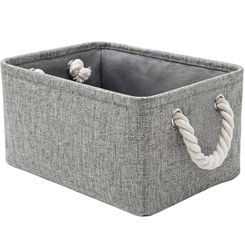 Storage Bins for Shelves (Grey / Small -11.8Lx7.9Wx5.2H)