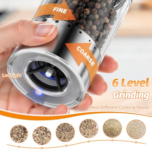 Rechargeable Electric Salt and Pepper Grinder Set