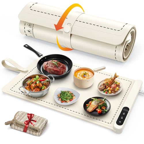 Warming Mat for Food 24"x15" (X Large Size: 24"x15" / Beige)