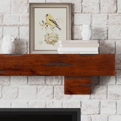 Breckenridge 72” Fireplace Mantel Shelf with Corbels (Cinnamon Rustic / 72 Inch)