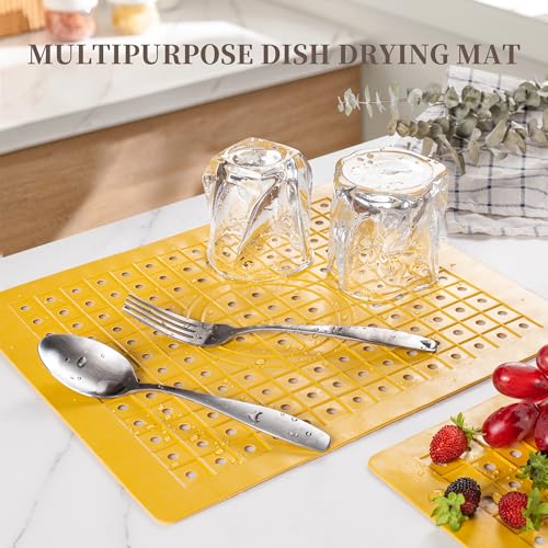 Kitchen Sink Mat (Yellow / Rectangle:12" x 10")