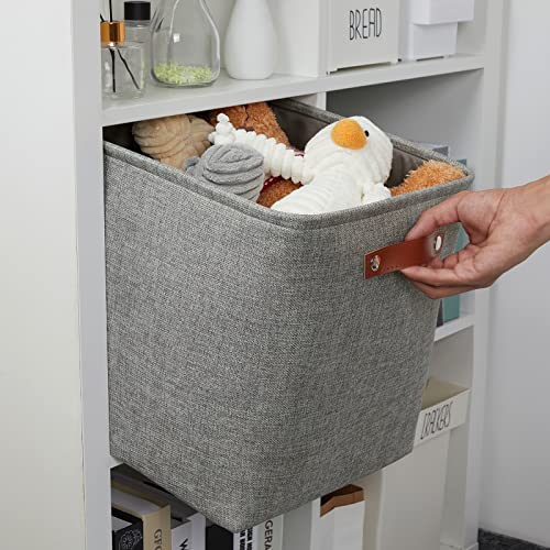 Cube Storage Boxes (Grey / L-13"x 13"x 13")