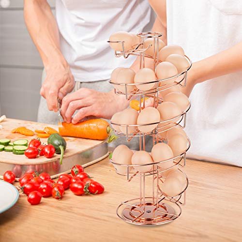 Spiral Design Metal Egg Skelter Dispenser Rack