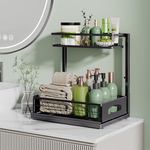Under Sink Organizer (2 Pack / Black)