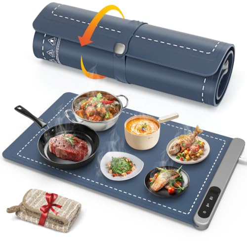 Warming Mat for Food 24"x15" (X Large Size: 24"x15" / Navy)