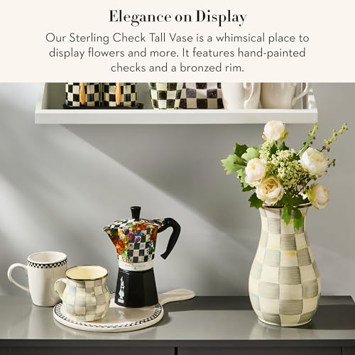 Enamel Tall Vase (Sterling Check)