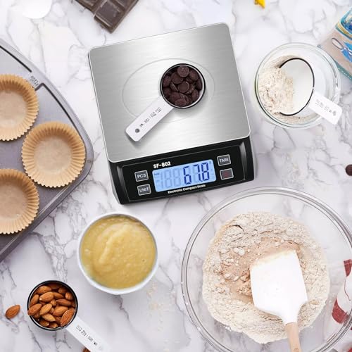 Large Digital Kitchen Scale 30kg (Stainless black)