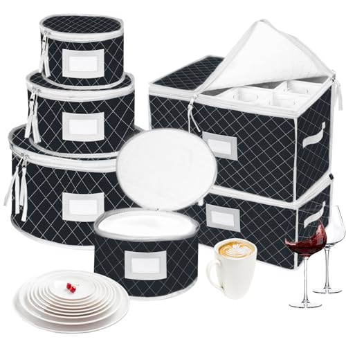 China Dinnerware Storage Containers Set (6 Count)