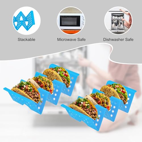 8 Pcs Taco Holder Stand (Blue)