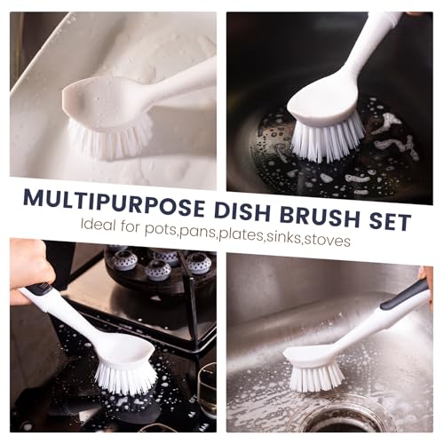 Dish Brush 2 Pack Dish Scrub Brush and 2 Pack Grout Brush
