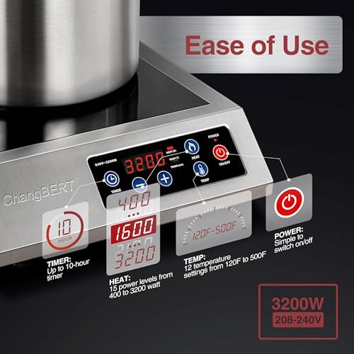 Portable Induction Cooktop 208 (FlameCold Series 3200W 208-240V)