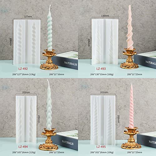 8 Piece Spiral Candle Molds (LZ-pillar-candle-pack)
