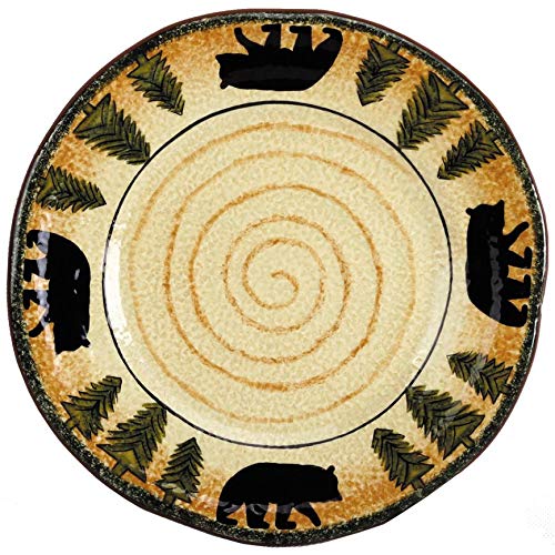 Rustic Bear 16 Piece Ceramic Dinnerware Set with Plates (Rustic Bear / 16 Piece)