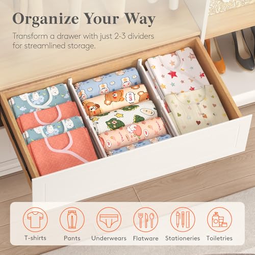 5" Tall Drawer Dividers (5"H, 11.5-18.5"L)