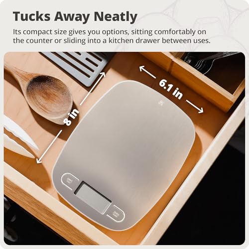 Food Scale Slim & Compact (Stainless Steel)